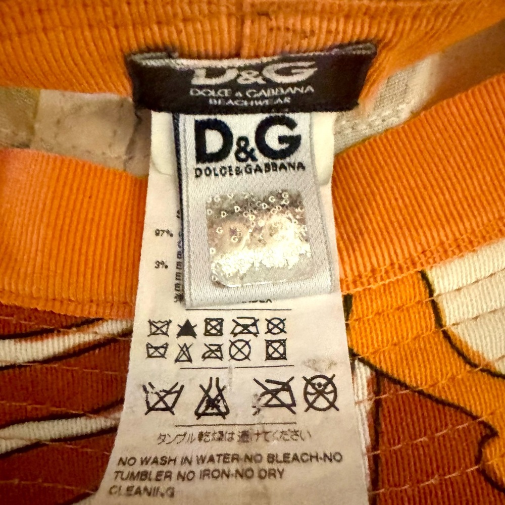 💯AUTH D&G Colorful Abstract Beach Hat Made in Italy 🇮🇹 - Picture 4 of 10